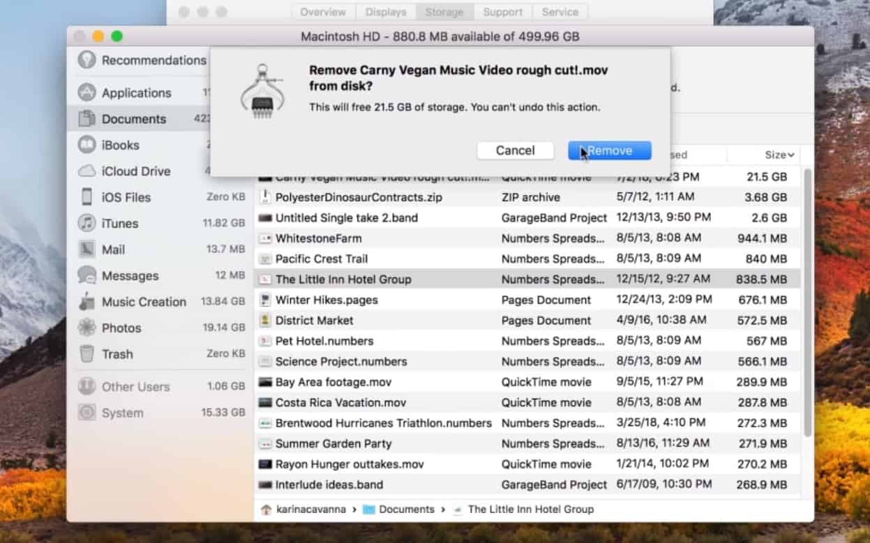 How Much Free Space On Macbook Air