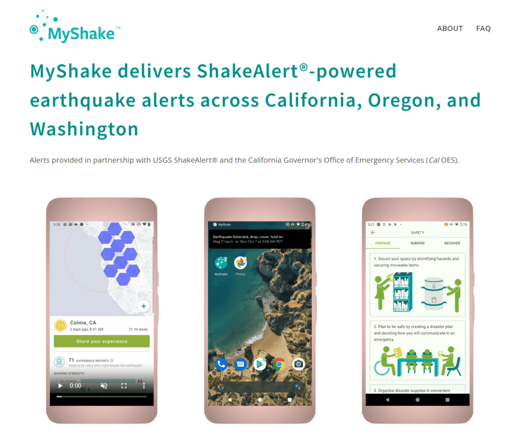 Mobile phone detects earthquake plans