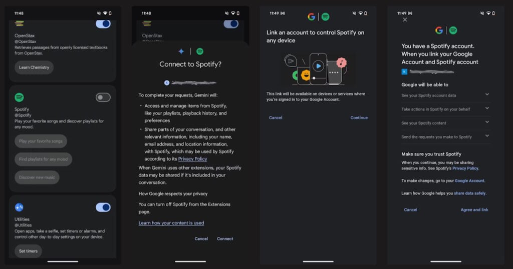 วิธีเชื่อมต่อ Spotify กับ Gemini