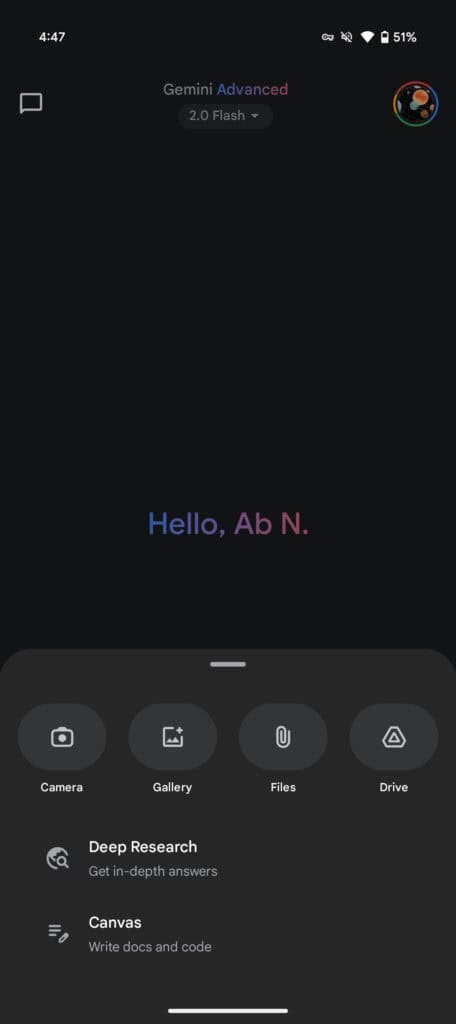 Gemini เพิ่ม Canvas 