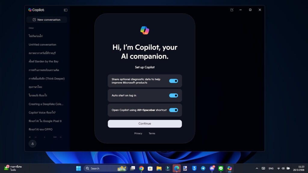 Copilot Windows11 หาย