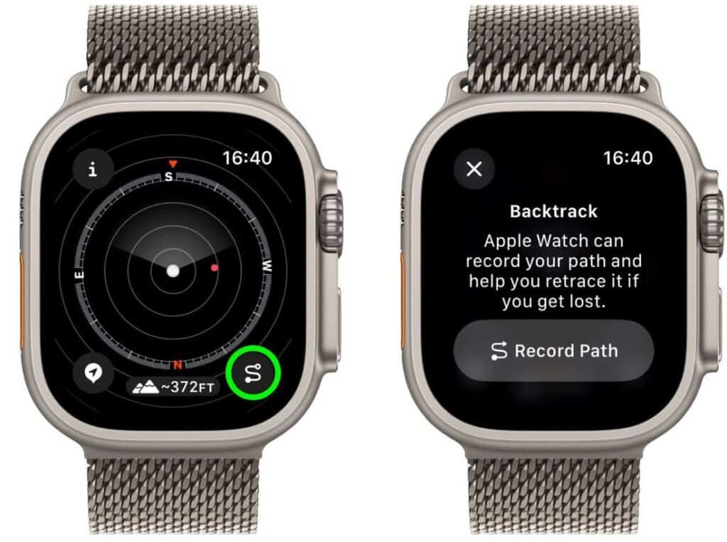 วิธีใช้ Backtrack บน Apple Watch 