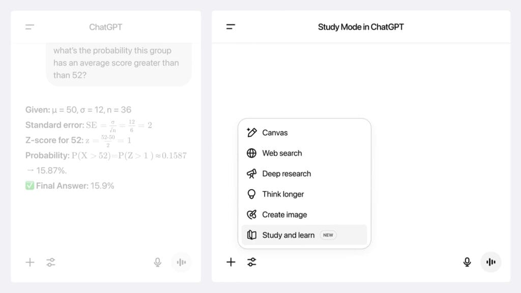 ChatGPT เปิดตัว Study Mode