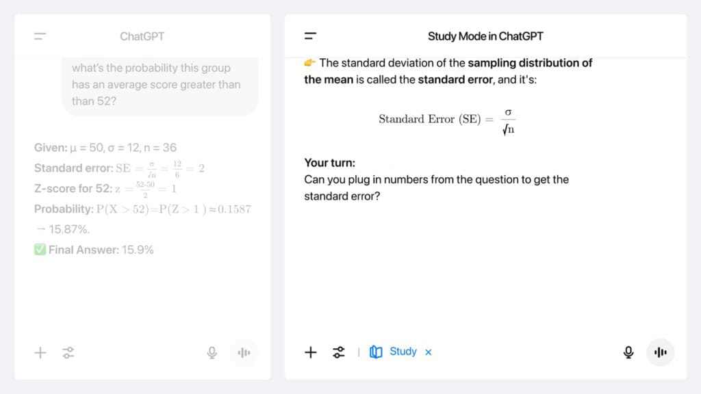 ChatGPT เปิดตัว Study Mode