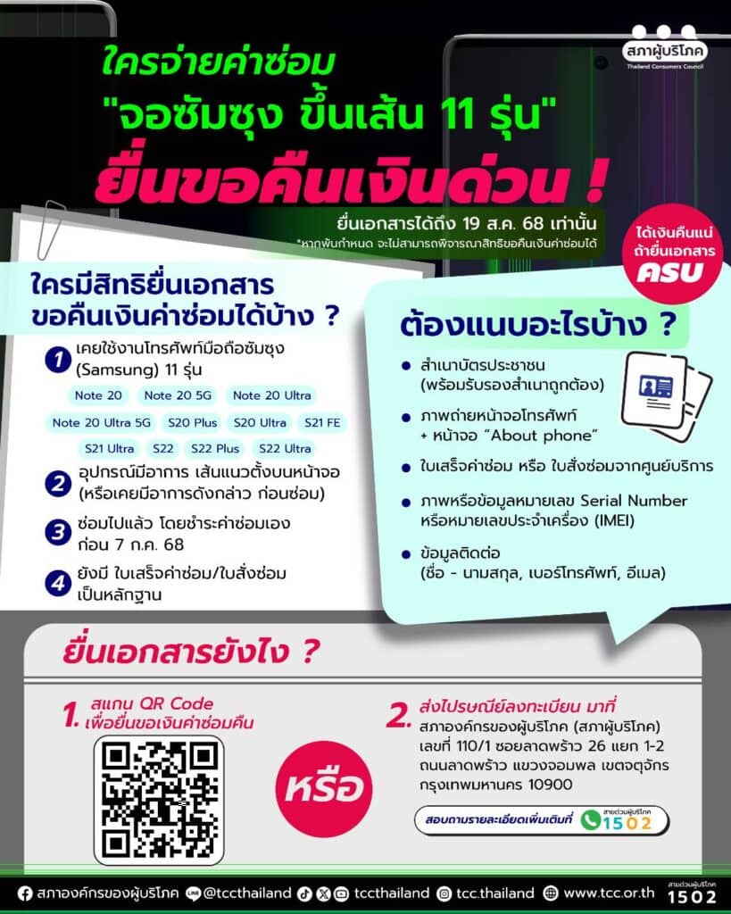 Samsung จอเป็นเส้นเขียว 