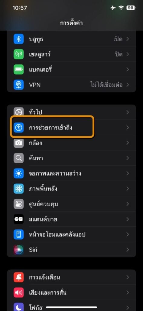 วิธีทำไอโฟนเป็นจอขาวดำ