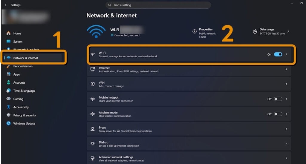 วิธีดูรหัส Wi-Fi ในคอม Windows11
