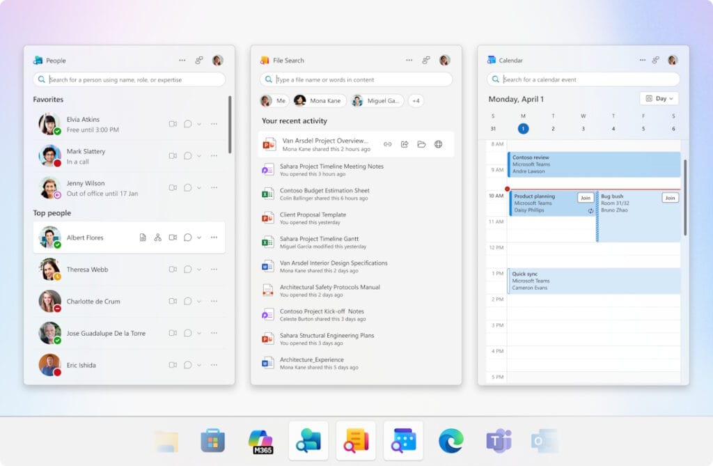 เปิดตัว Microsoft 365 companions