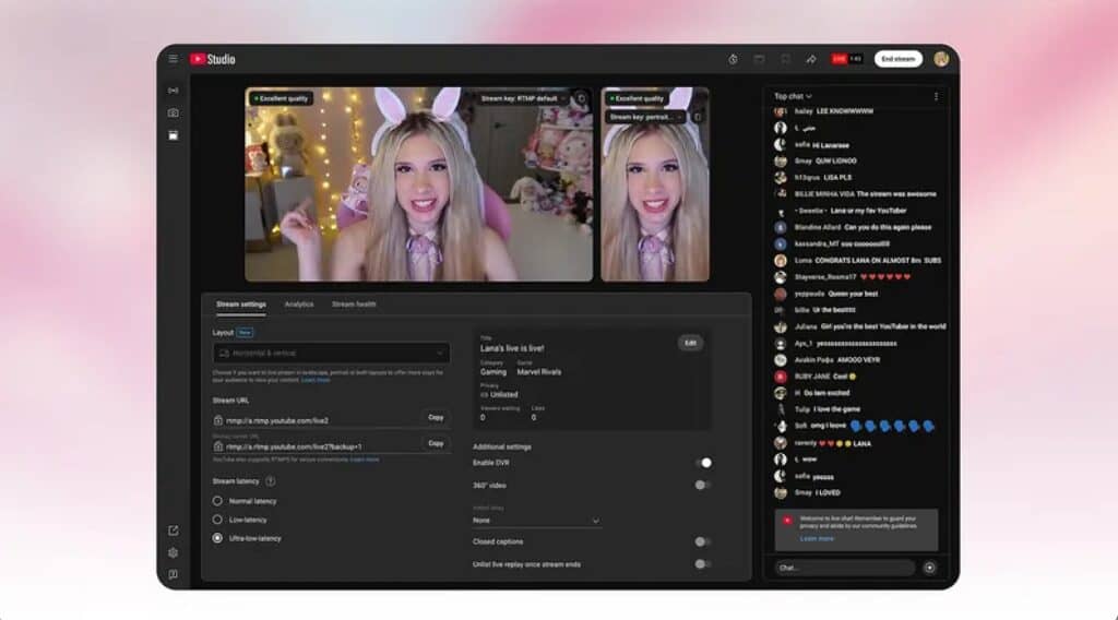 YouTube Live 2025 อัปเดต