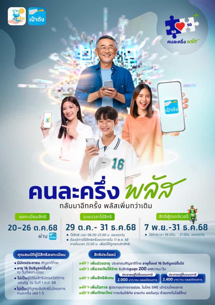 คนละครึ่งพลัสลงทะเบียน
