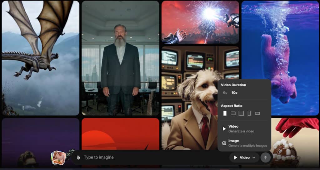 Grok Imagine สร้างวิดีโอ