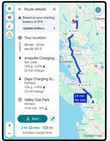Google Maps Android Auto EV Trip Planning EV Google Maps Android Auto Ev Trip Planning C1 468x600 