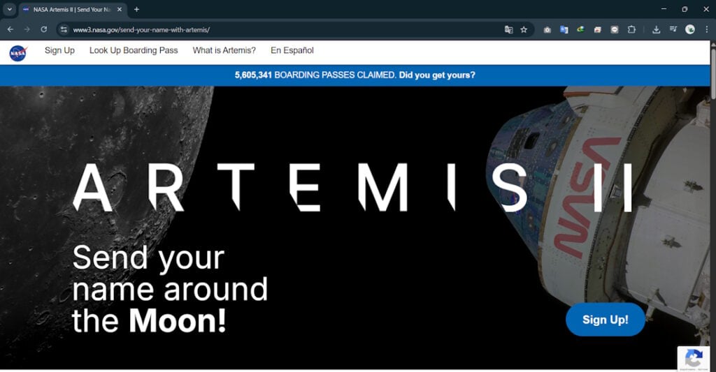 วิธีส่งชื่อไปดวงจันทร์กับ NASA