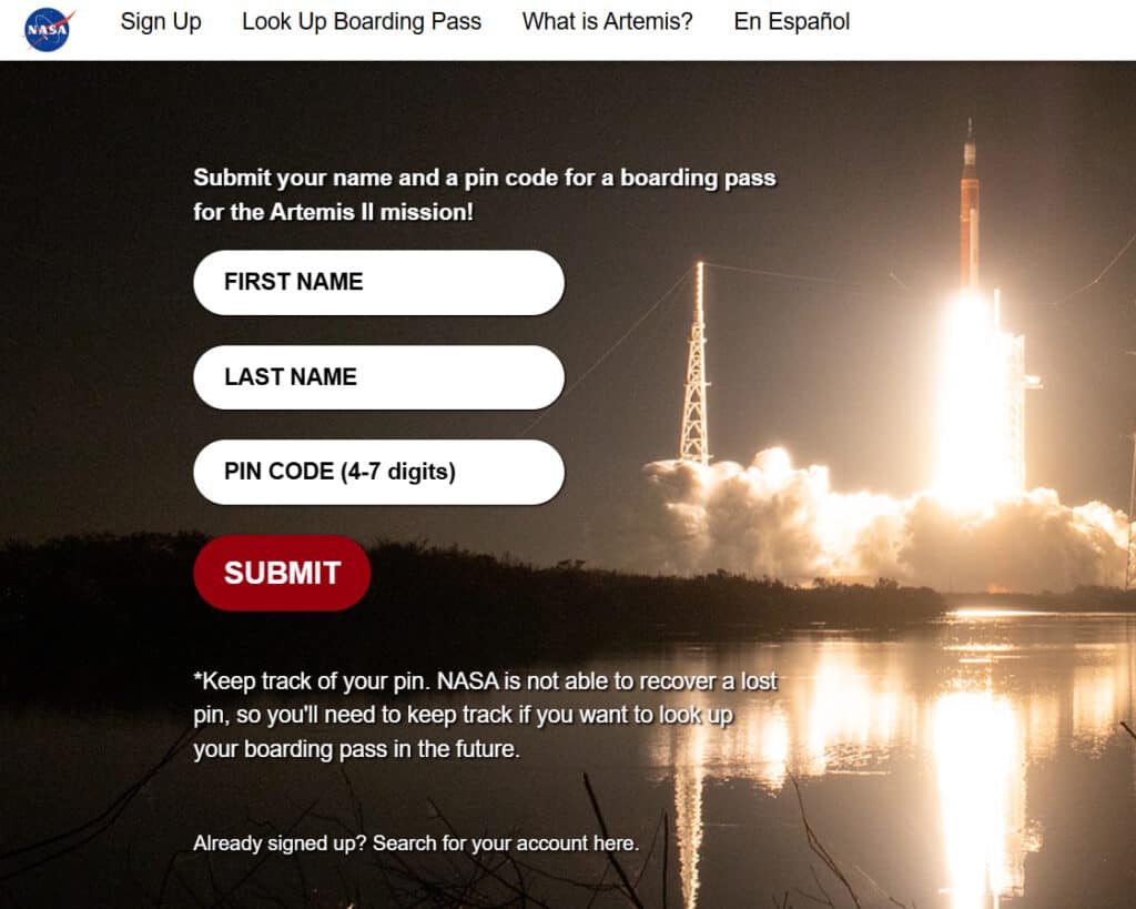 วิธีส่งชื่อไปดวงจันทร์กับ NASA