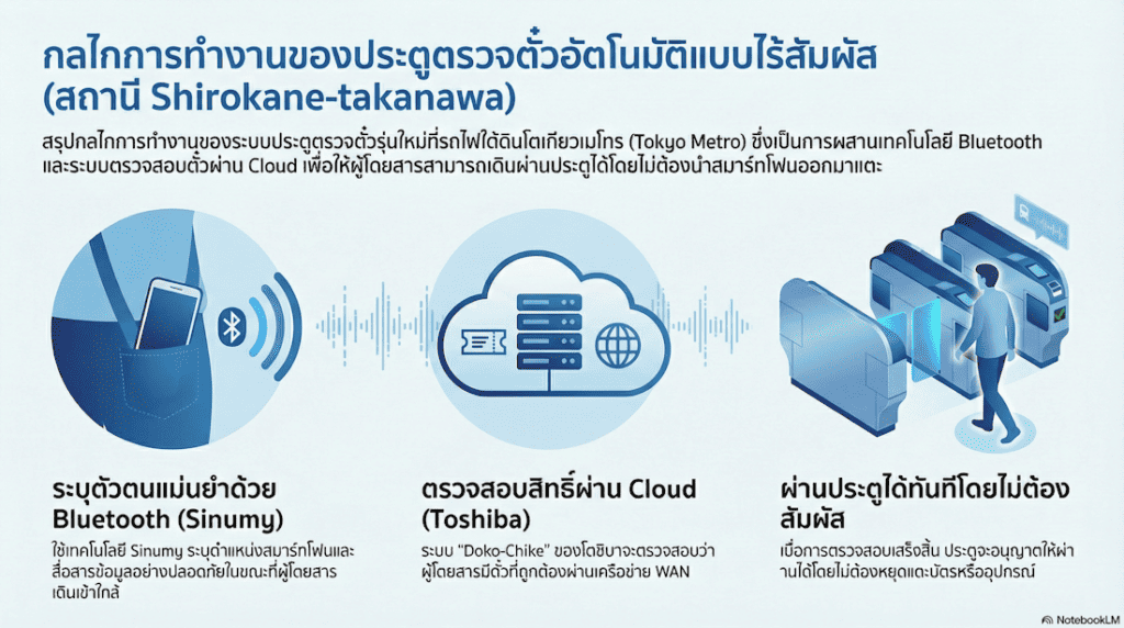 Tokyo Metro ทดสอบประตูรถไฟ Touchless Gate