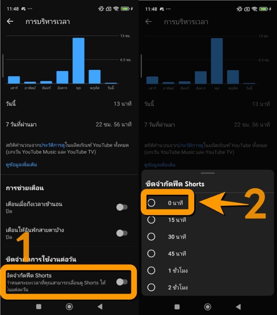 วิธีตั้งค่าจำกัดเวลาดู YouTube Shorts