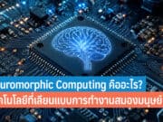 ชิปคอมพิวเตอร์ที่มีดีไซน์เป็นสมองมนุษย์ในวงจรอิเล็กทรอนิกส์.