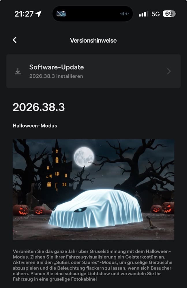 Tesla ปล่อย Halloween Mode